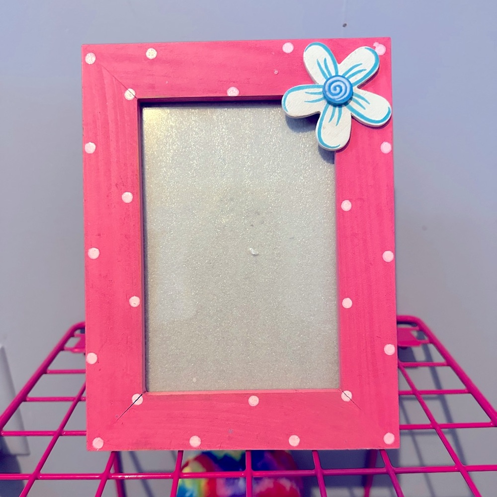 4x6 polka dot pink frame